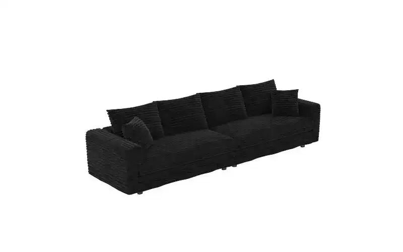 EHMKNP 102.4  Plush Corduroy 4-Seat Sofa,with Soft Pillows,Convertible Deep Seat Sofa Lounge Chair for Living Room Bedroom,Apartment,Office
