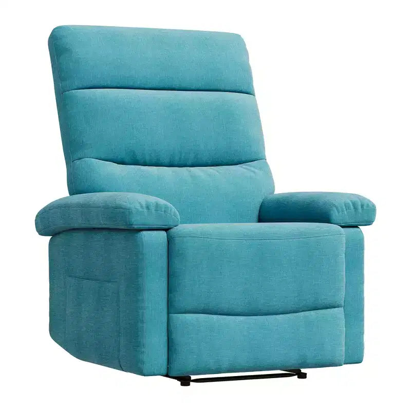COZONY Recliner Chair for Adults, Manual Fabric Recliner with Side Pocket, Adjustable Ergonomic Single Sofa for Small Living Room, Nursery, Bedroom