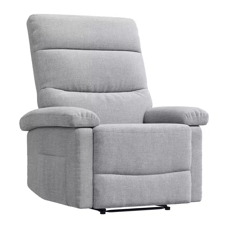 COZONY Recliner Chair for Adults, Manual Fabric Recliner with Side Pocket, Adjustable Ergonomic Single Sofa for Small Living Room, Nursery, Bedroom
