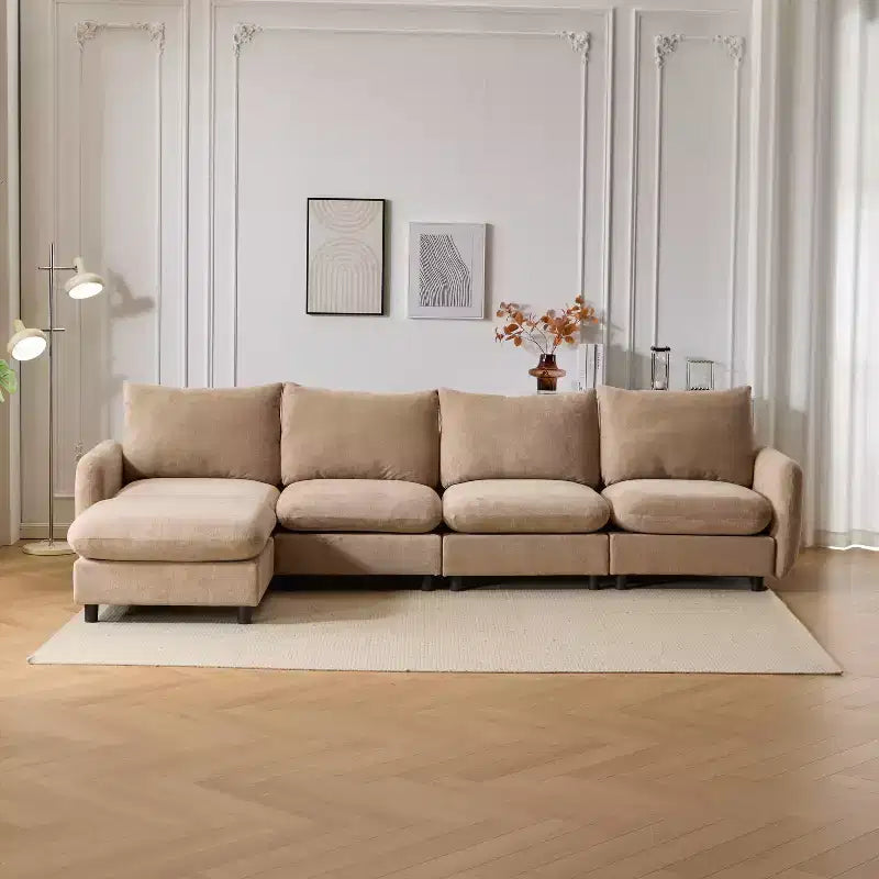 Christopher Knight Home Acker 5 Pieces Modern L Shape Upholstered Sectional Sofa Set