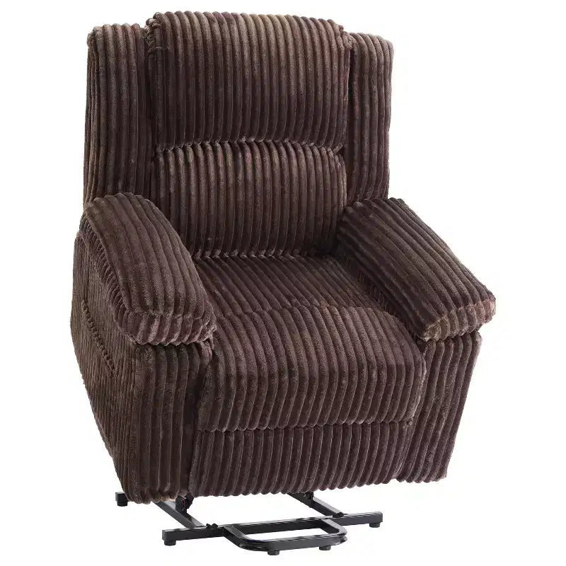 Power Lift Recliner Chair with Heat & Massage, Electric Lift Recliner with Padded Seat & 2 Side Pockets, Single Sofa Seat for Living Room