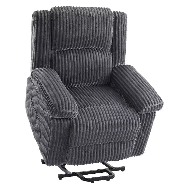 Power Lift Recliner Chair with Heat & Massage, Electric Lift Recliner with Padded Seat & 2 Side Pockets, Single Sofa Seat for Living Room