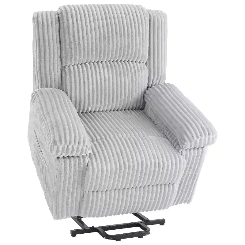 Power Lift Recliner Chair with Heat & Massage, Electric Lift Recliner with Padded Seat & 2 Side Pockets, Single Sofa Seat for Living Room