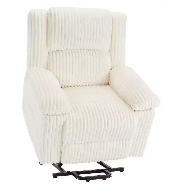 Power Lift Recliner Chair with Heat & Massage, Electric Lift Recliner with Padded Seat & 2 Side Pockets, Single Sofa Seat for Living Room