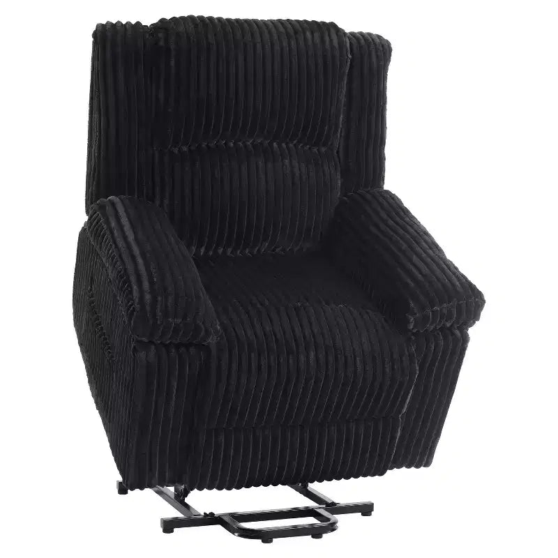 Power Lift Recliner Chair with Heat & Massage, Electric Lift Recliner with Padded Seat & 2 Side Pockets, Single Sofa Seat for Living Room