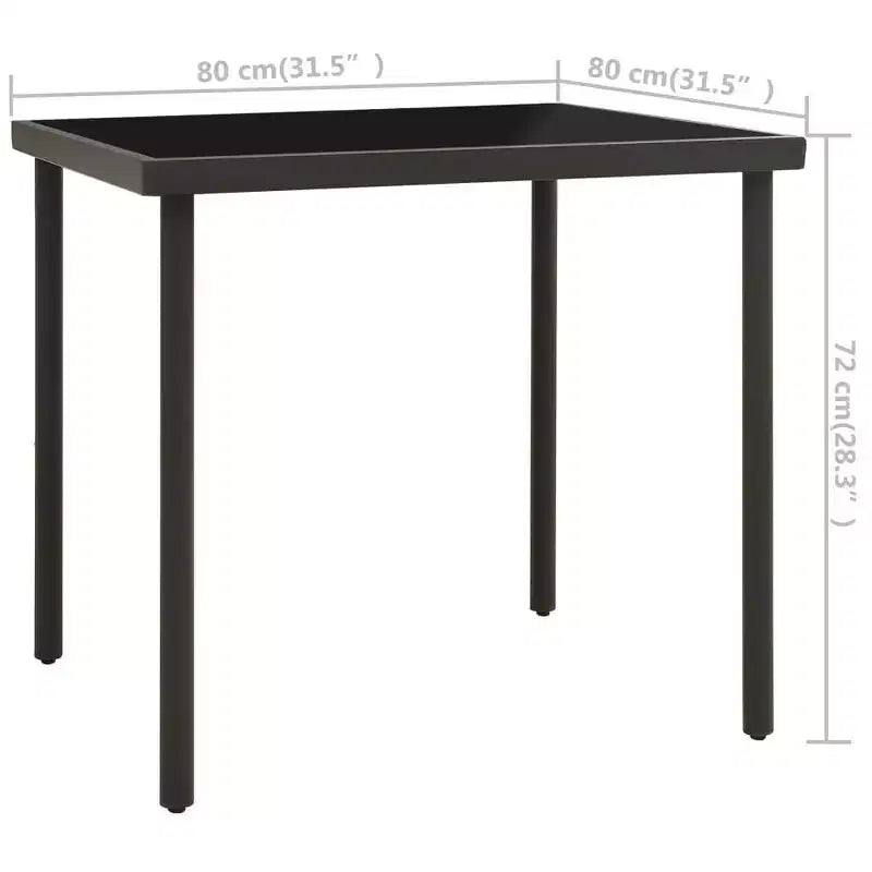 vidaXL Patio Dining Set Outdoor Table and Chair Patio Conversation Set Steel