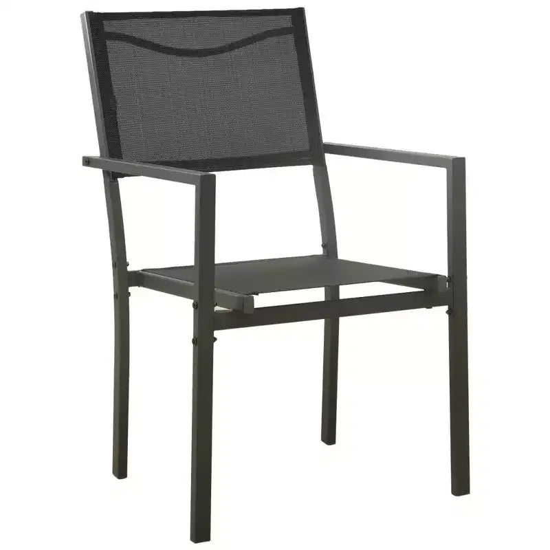 vidaXL Patio Dining Set Outdoor Table and Chair Patio Conversation Set Steel