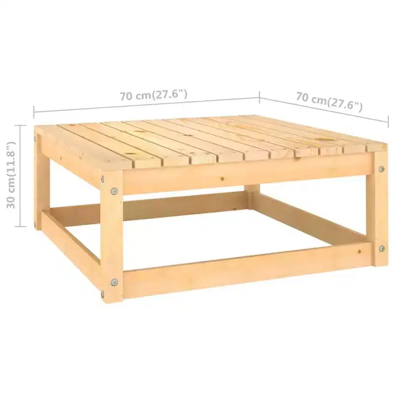 vidaXL Juego de Muebles de Jardín 6 Piezas Sofá Modular de Exterior Madera Maciza de Pino - Natural Con Cojines
