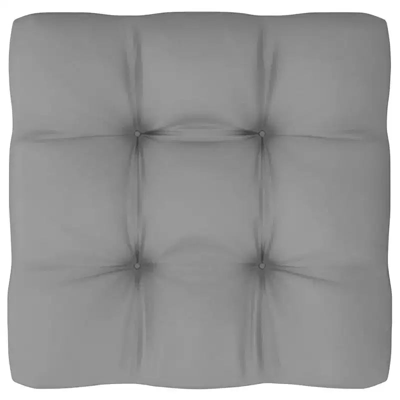 vidaXL Garden Lounge Set Natural Pine, Grey Solid Pine Wood, 100% Polyester