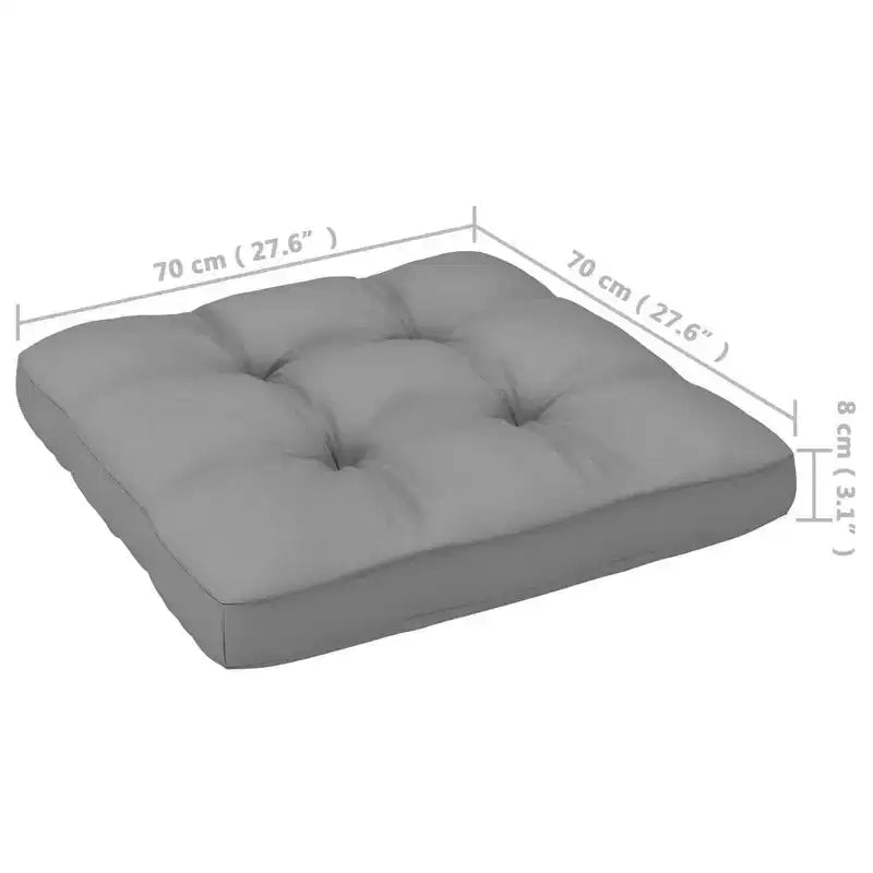 vidaXL Set de muebles de patio de 8 piezas, sofá seccional para exteriores, madera maciza de pino - Natural con cojines