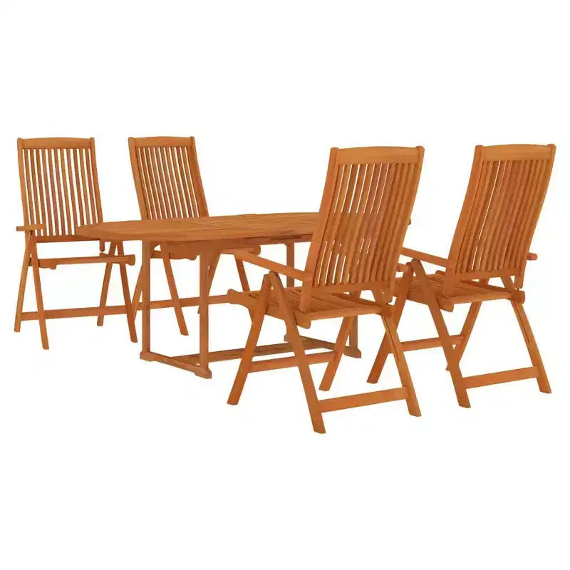 vidaXL Ensemble de salle à manger d'extérieur table et chaises extensibles en bois d'eucalyptus massif