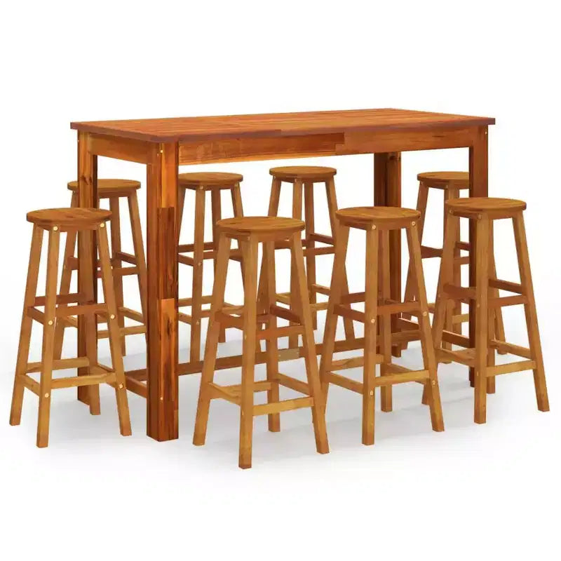 vidaXL Garden Bar Set Wooden Solid Acacia wood Large Durable