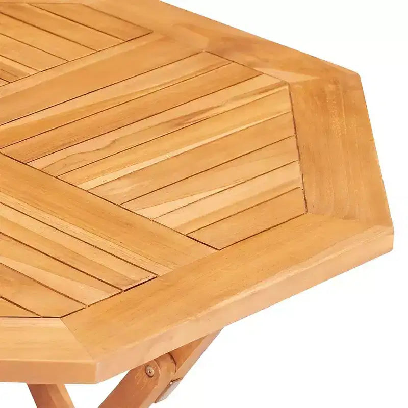 vidaXL Juego de Comedor de Patio de 5 Piezas, Madera de Teca Sólida, Plegable y Cómodo - Muebles de Comedor para Patio o Terraza