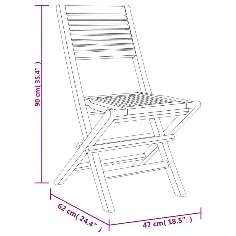 vidaXL Juego de Comedor de Patio de 5 Piezas, Madera de Teca Sólida, Plegable y Cómodo - Muebles de Comedor para Patio o Terraza
