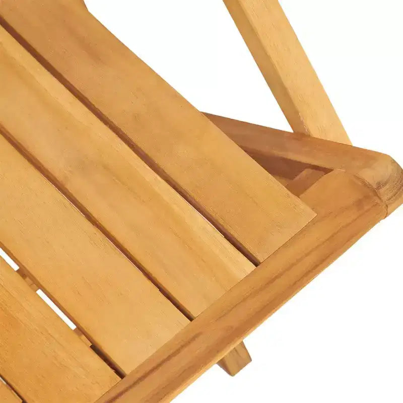 vidaXL Juego de comedor de patio de madera de teca maciza - Colección de mesa rectangular y sillas plegables de 7 piezas con orificio para sombrilla para exterior/terraza/jardín