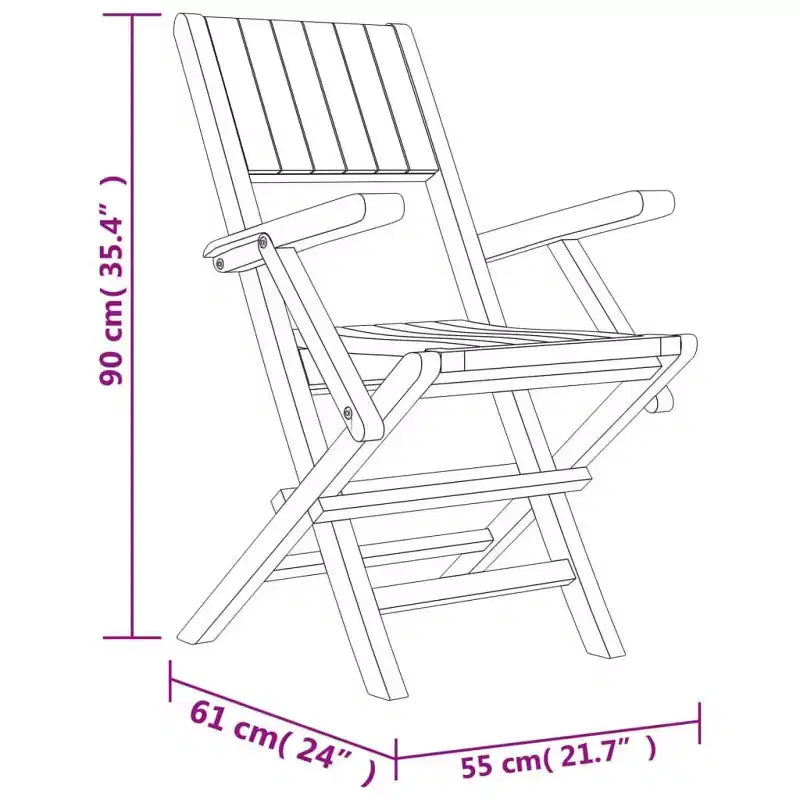 vidaXL Juego de comedor de patio de madera de teca maciza - Colección de mesa rectangular y sillas plegables de 7 piezas con orificio para sombrilla para exterior/terraza/jardín