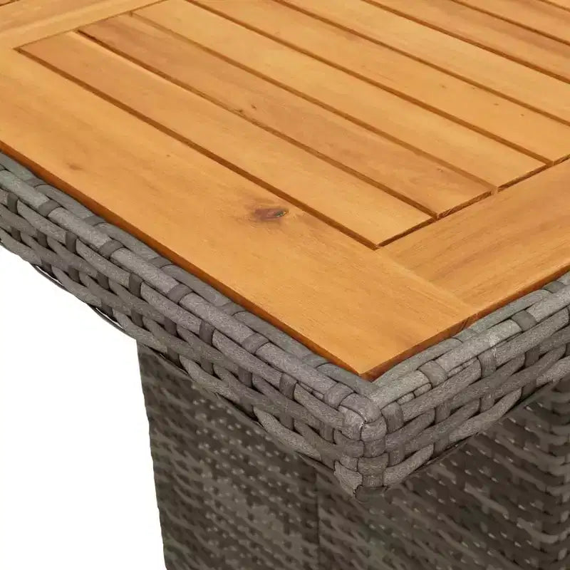 vidaXL Juego de Comedor de Patio de 9 Piezas con Cojines Ratán Sintético Gris