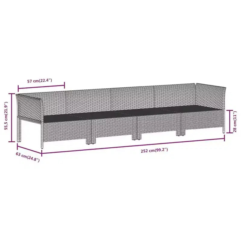 vidaXL Conjunto de Muebles de Jardín Sillón de Exterior con Cojines Ratán Sintético Gris
