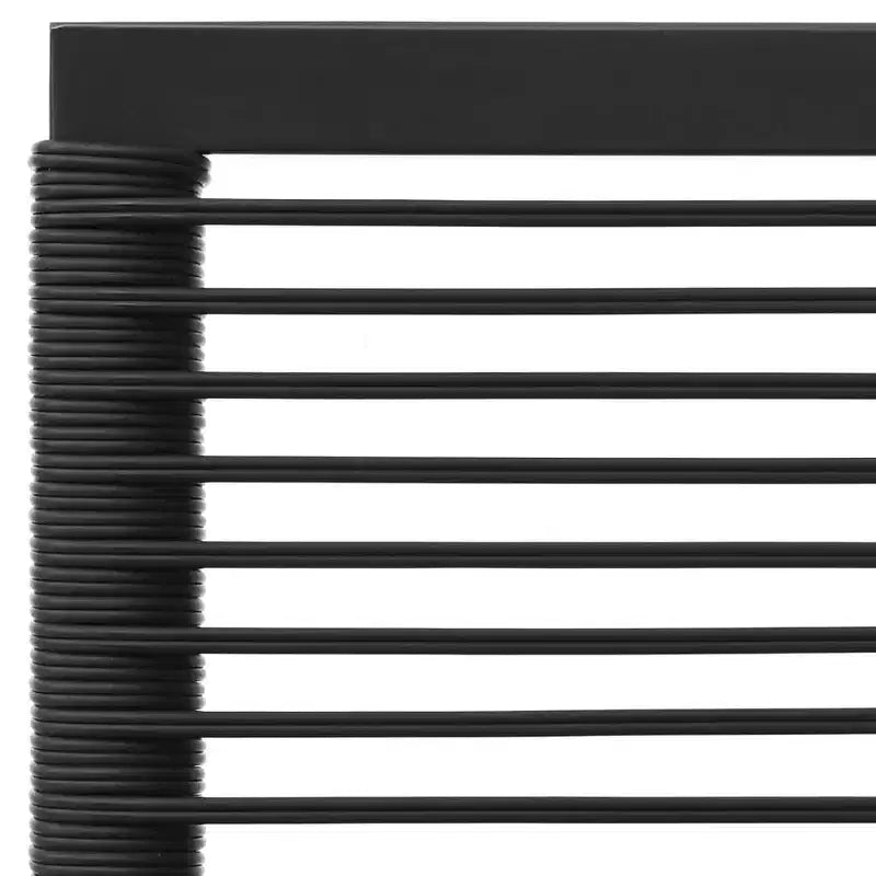 vidaXL Patio Lounge Set Outdoor Patio Furniture Black and Gray Poly Rattan