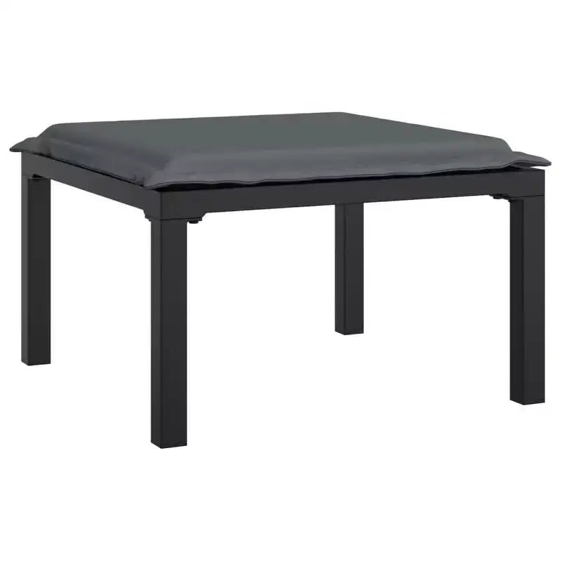 vidaXL Patio Lounge Set Outdoor Patio Furniture Black and Gray Poly Rattan