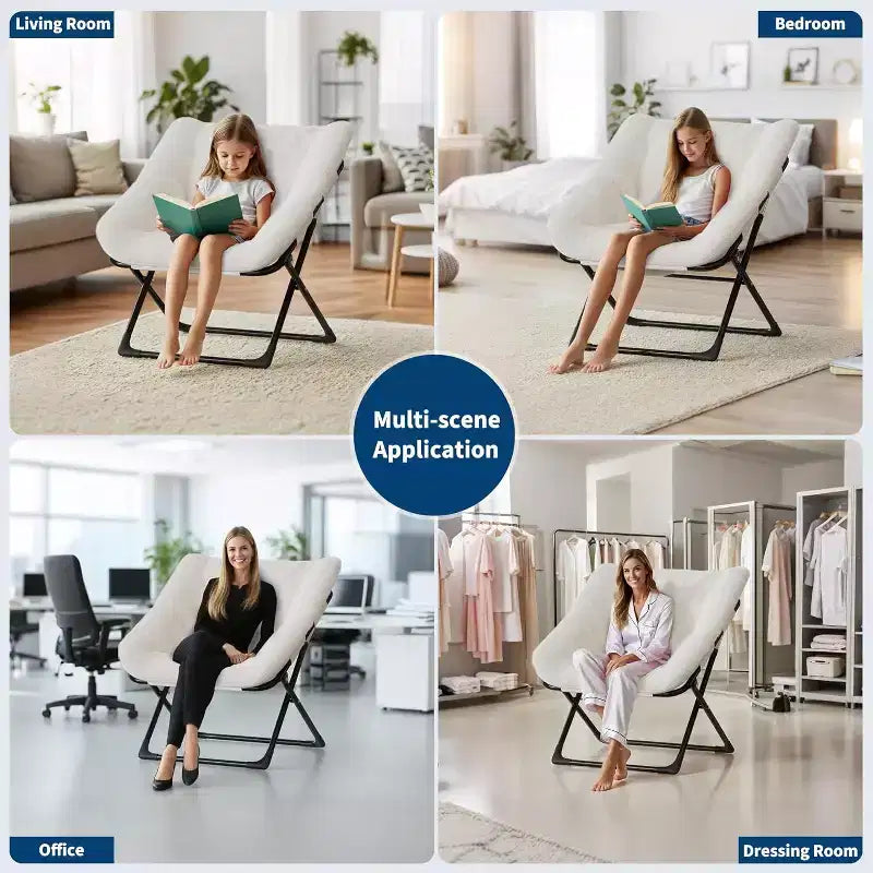 Lazy Sofa Chair with Plush Rabbit Fur Upholstery, Ultra-Comfortable and Cozy Lounge Chair for Living Room, Indoor Relaxing Seat with Soft, for Home