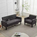 TYBOATLE 2-Piece Sofa Couch, Modern Linen Upholstered Sofa, 2-Piece Set (Loveseat & Chair) Sofa with Deep Seats for Living Room,Dark Gray