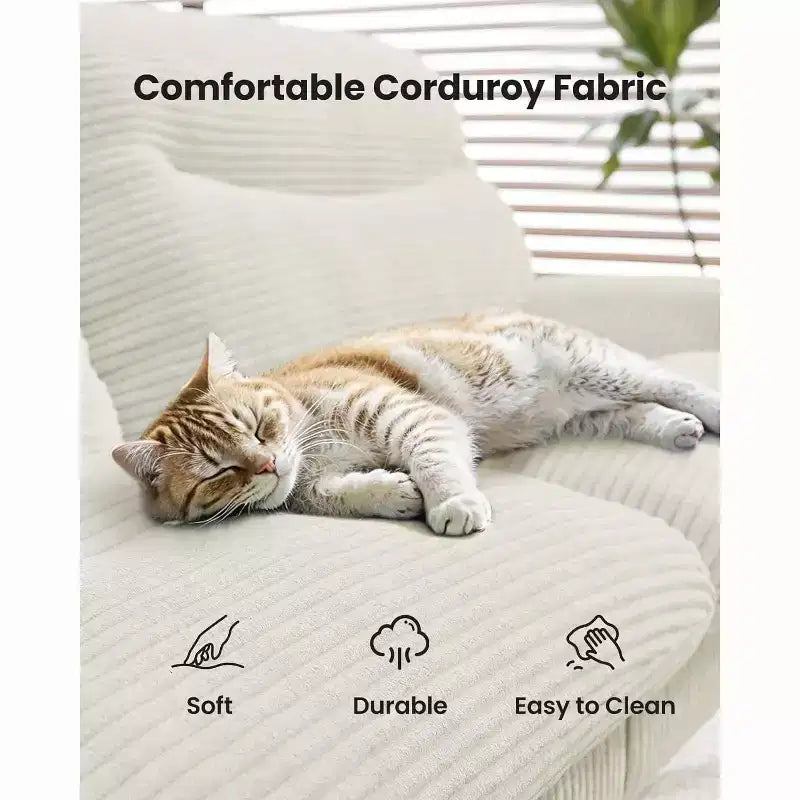Futon Sofa Bed, Futon Couch Adjustable Backrest Armrests White
