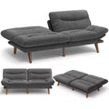 75 In Futon Sofa Bed, 3-in-1 Futon Couch w/Adjustable Backrest Armrests, Corduroy Convertible Sleeper Sofa Bed