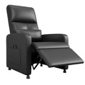Power Lift Recliner Chair, Overstuffed PU Leather Single Sofa with Tall Back & 2 Side Pockets, Adjustable Home Theater Seating for Living Room