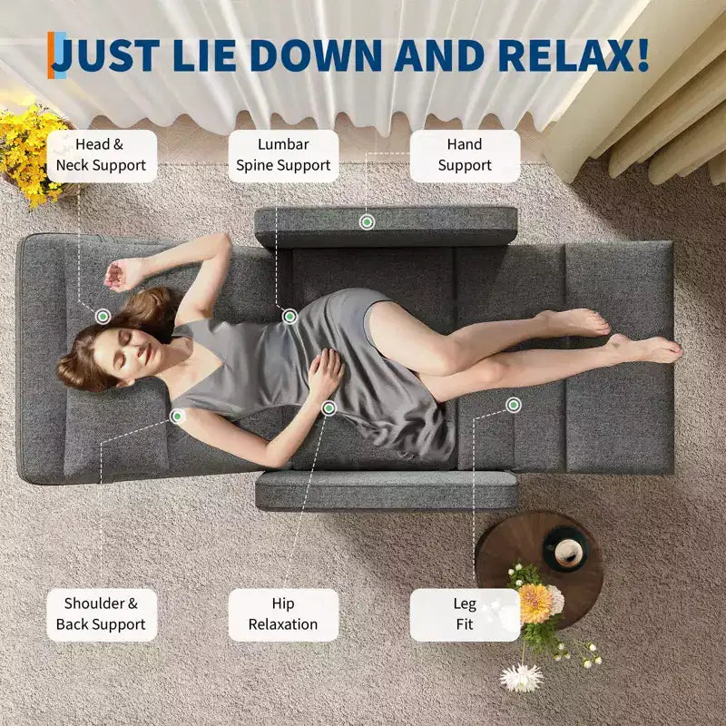Power Recliner Chair, Ergonomic Linen Single Sofa with Padded Seat & 2 Side Pockets, Adjustable Electric Recliner for Living Room, Bedroom