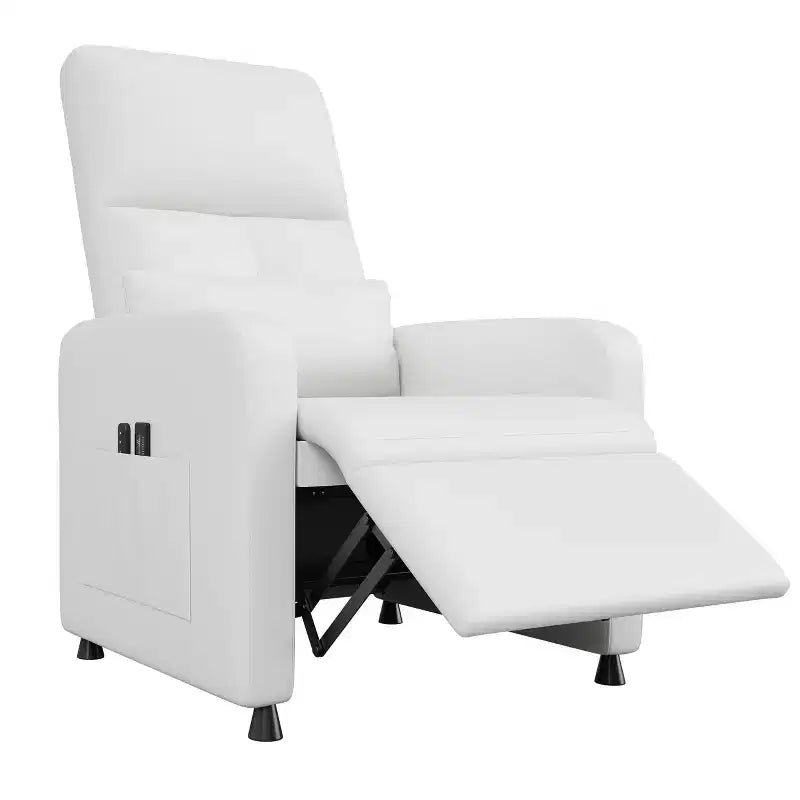 Recliner Chair, Adjustable Recliner Ergonomic Overstuffed Sofa, Tall Back, Padded Seat, 2 Side Pockets, Home Theater Seating for Living Room