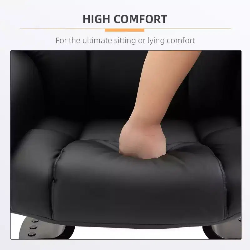 Massage Recliner Chair with Ottoman Footrest,10-Point Vibration and 360 Swivel,Faux Leather Reclining Chair for Living Room with Remote Control