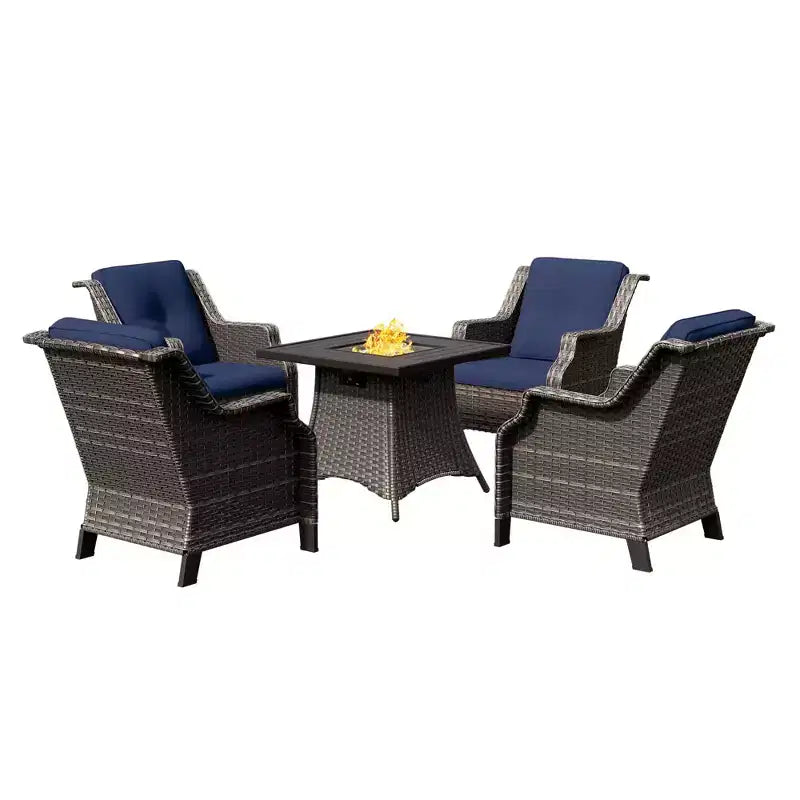 Ensemble de 4 places UPTIOT avec brasero et coussins