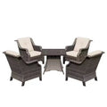UPTIOT 4-Person Seating Group With Fire Pit And Cushions
