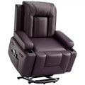 Oversized Power Lift Recliner Chair - Heat and Massage, PU Leather Electric Lift Recliner for Elderly & Mobility Impaired
