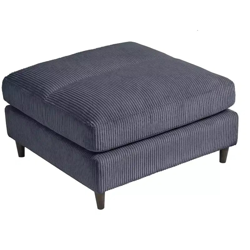 PexFix 6-Seat Modern Corduroy Modular Sectional Sofa U-Shaped Convertible L-Shaped Design with Ottoman and Pillows for Living Room Office Gray