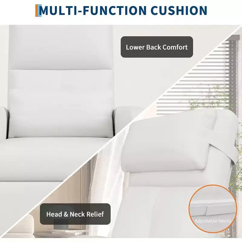 Ergonomic Power Recliner Chair - Massage & Heat Features, Adjustable Electric Recliner, Overstuffed PU Leather Single Sofa (Living Room Use)
