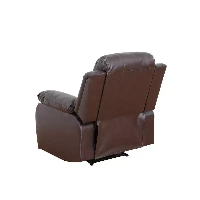 MAYEERTY Power Recliner Chair, Breathable Leather Electric Reclining Chair with Adjustable Backrest for Living Room, Brown