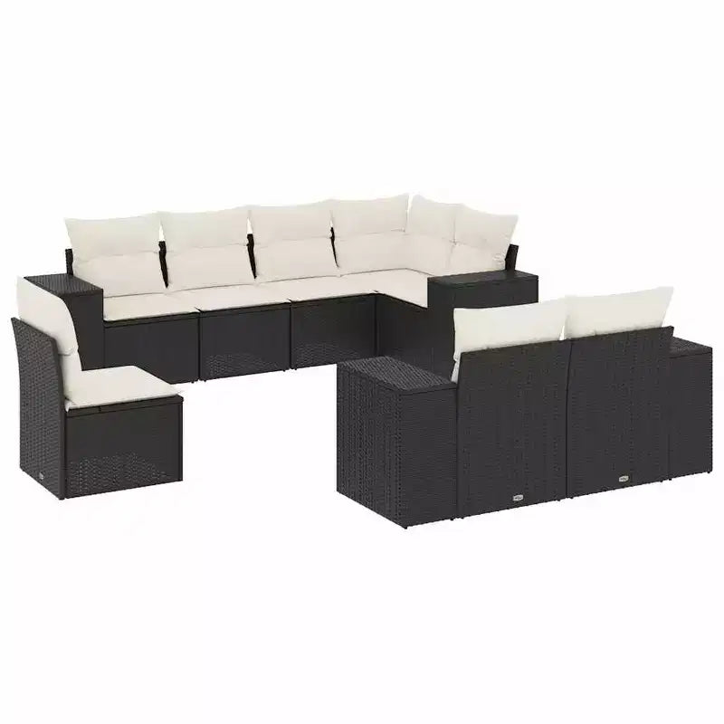 vidaXL Garden Sofa Set Adjustable Feet Rectangular Modern Modular