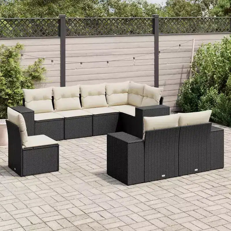 vidaXL Garden Sofa Set Adjustable Feet Rectangular Modern Modular
