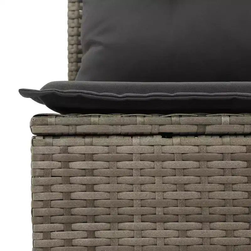 vidaXL Garden Sofa Set Grey PE rattan Large Modular Garden Sofa Set