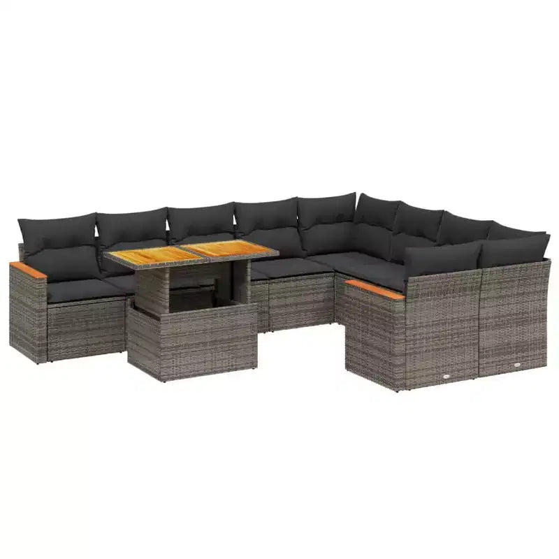 vidaXL Garden Sofa Set Grey