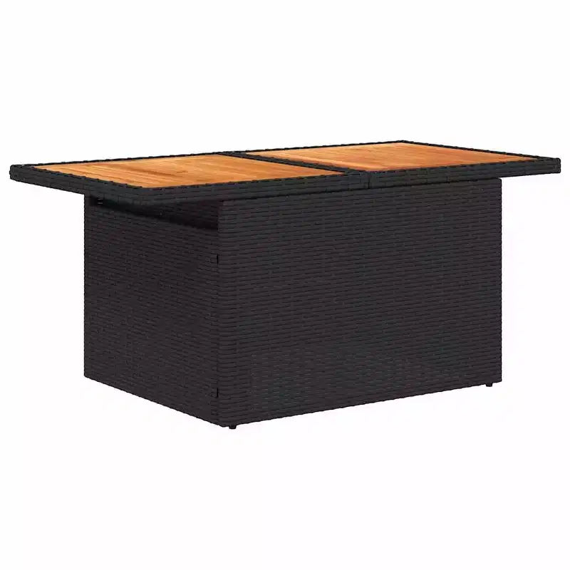 vidaXL Juego de Sofás de Jardín Ratán PE Negro, Blanco Crema Patas Ajustables
