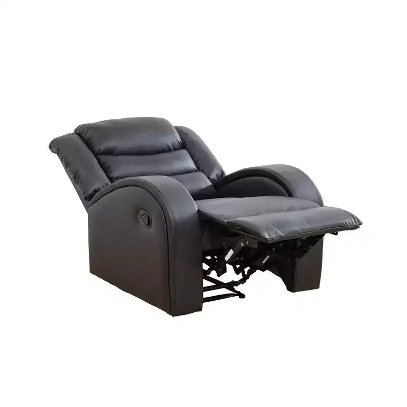 MAYEERTY Power Recliner Chair, Electric Faux Leather Reclining Chair with Adjustable Backrest for Living Room, Black
