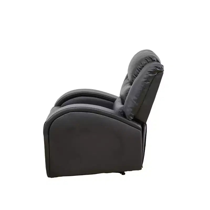 MAYEERTY Power Recliner Chair, Electric Faux Leather Reclining Chair with Adjustable Backrest for Living Room, Black