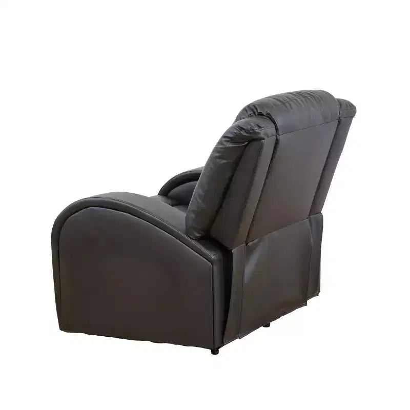MAYEERTY Power Recliner Chair, Electric Faux Leather Reclining Chair with Adjustable Backrest for Living Room, Black