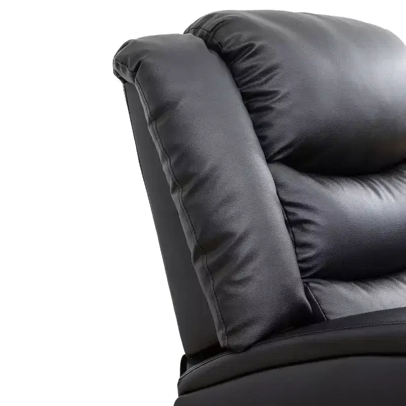MAYEERTY Power Recliner Chair, Electric Faux Leather Reclining Chair with Adjustable Backrest for Living Room, Black