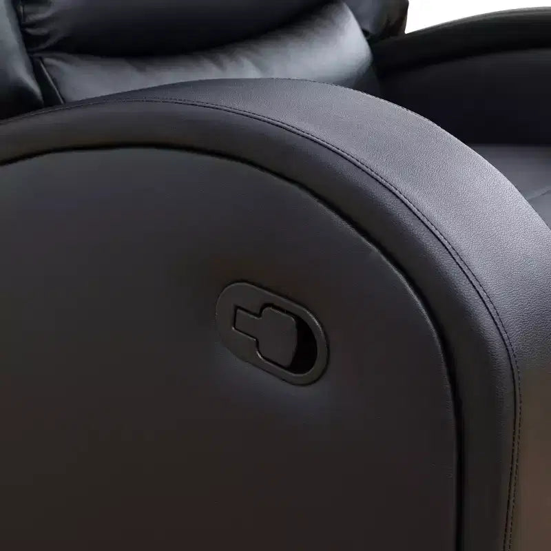 MAYEERTY Power Recliner Chair, Electric Faux Leather Reclining Chair with Adjustable Backrest for Living Room, Black