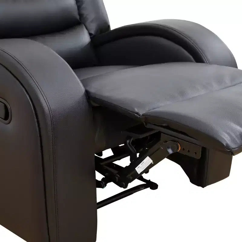 MAYEERTY Power Recliner Chair, Electric Faux Leather Reclining Chair with Adjustable Backrest for Living Room, Black