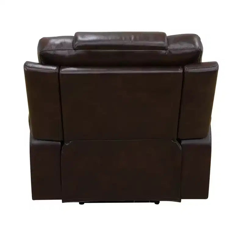 MAYEERTY Power Recliner Chair, Electric Leather Reclining Chair with USB Charging, Adjustable Backrest for Living Room, Brown